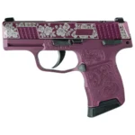 Sig Sauer Exclusive "Black Cherry Roses" P365-380 Handgun 380 Auto 10rd Magazine 3.1" Barrel Black Manual Safety - alternate