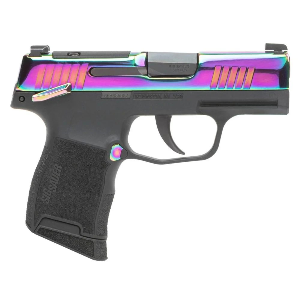 p365x-handgun-primary Sig Sauer P365X Handgun 9mm Luger 12rd Magazines (2) 3.1" Barrel Rainbow Titanium Slide with Black Frame