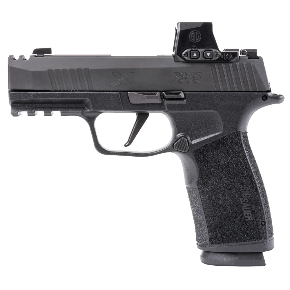 p365x-macro-comp-9mm-handgun-romeo-x-red-dot-primary Sig Sauer P365X Macro Comp Handgun 9mm Luger 17rd magazines (2) 3.1" Barrel Black with Romeo-X Red Dot
