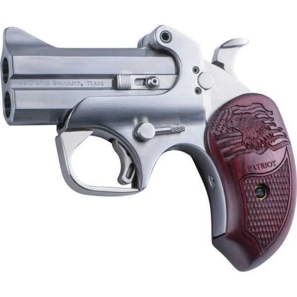 Bond Arms Inc. Bond Arms Patriot Handgun .45 LC/.410 2/rd Capacity 3" Barrel Silver with Rosewood Grip