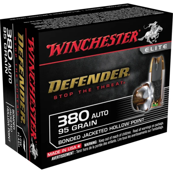 Winchester Ammunition Winchester PDX1 Defender Handgun Ammunition .380 ACP 95 gr. PDX1 1000 fps 20/ct