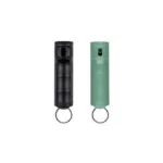 Security Equipment Corporation Sabre Flip Top Pepper Gel Security Spray with Snap Clip Black Sage Green 2/ct
