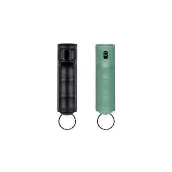 Security Equipment Corporation Sabre Flip Top Pepper Gel Security Spray with Snap Clip Black Sage Green 2/ct