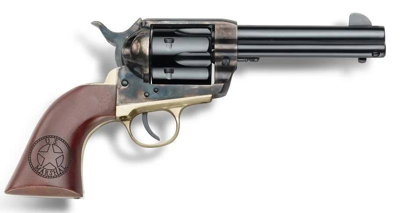 pietta-1873-us-marshall-handgun-357-mag-9mm-primary EMF Inc. DBA Pietta Pietta 1873 US Marshall Handgun .357 Mag/9mm Luger 6rd Capacity 4.75" Barrel Engraved Walnut Grips
