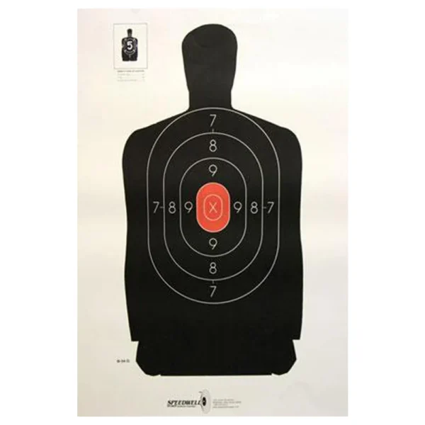 Speedwell Targets Speedwell Police Silhouette Paper Target Orange 100/ct