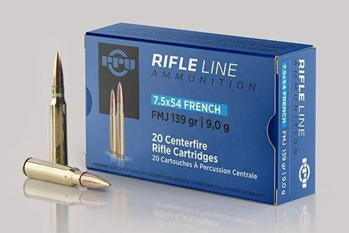 TRZ Trading Inc. PPU Rifle Ammunition 7.5x54mm French 139 gr FMJ 2600 fps - 20/ct