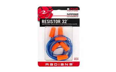 radians-resistor-foam-earplugs-nrr-32-primary RADIANS CORDED EARPLUGS 3PK ORANGE