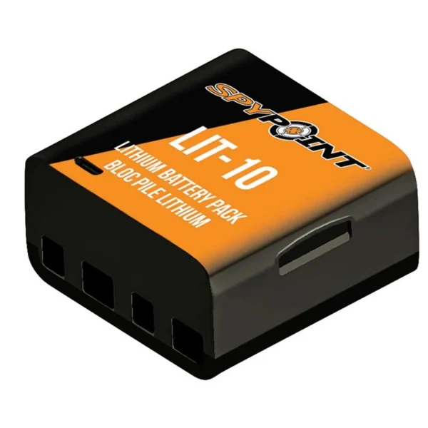 GG TELECOM /SPYPOINT Spypoint LIT-10 Rechargeable Lithium Battery Pack & Charging Cord - Black