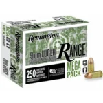 Remington Arms Co. Inc. Remington Range Handgun Ammunition 9mm Luger 115 gr. FMJ 1145 fps 250/ct