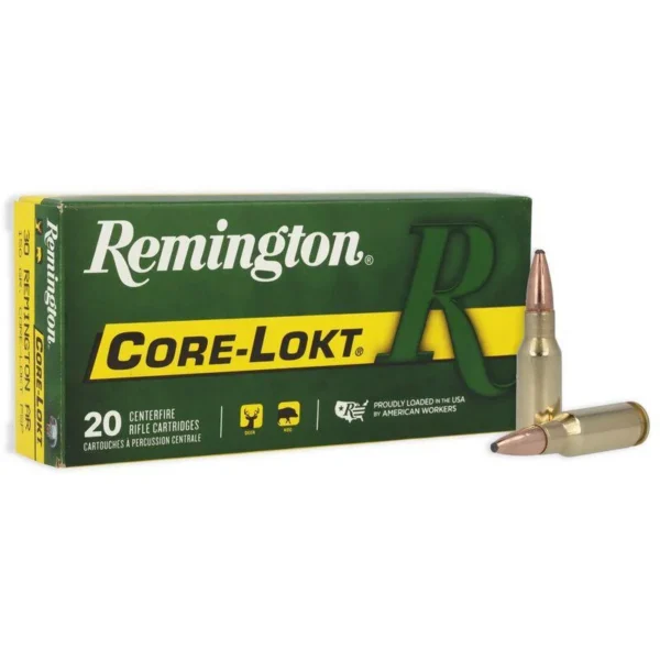 Remington Arms Co. Inc. Remington Core-Lokt Rifle Ammunition .30 Rem AR 150 gr PSP 2575 fps 20/ct