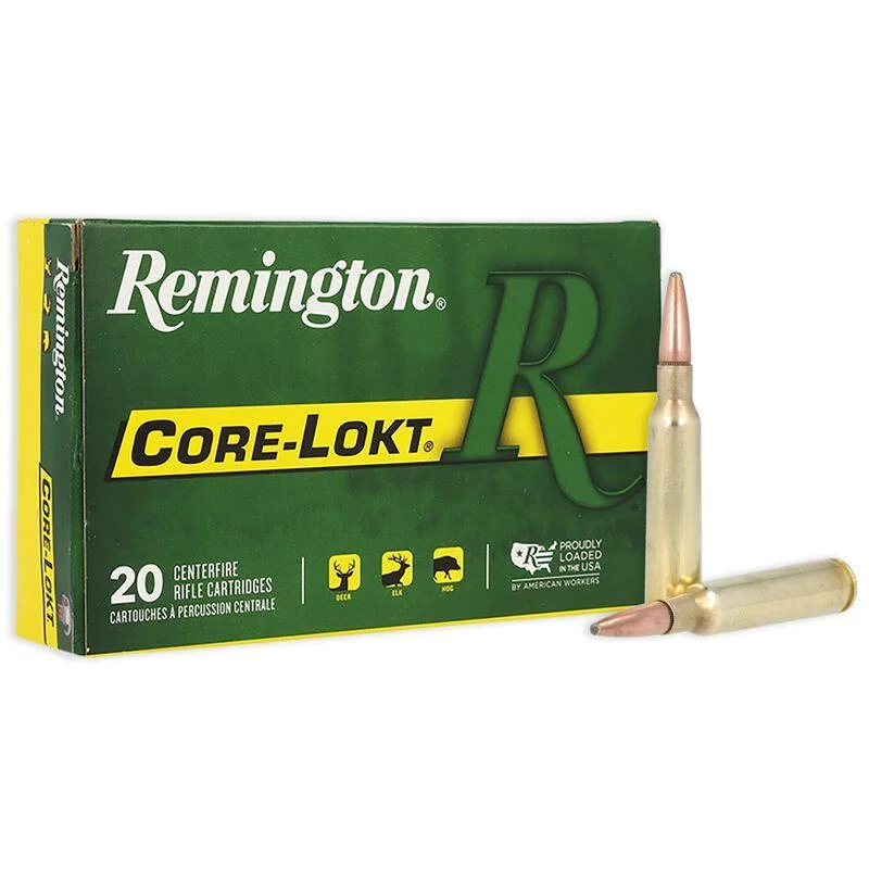 remington-core-lokt-6-5x55-swedish-mauser-140-gr-psp-primary Remington Arms Co. Inc. Remington Core-Lokt Rifle Ammunition 6.5x55 Swedish Mauser 140 gr PSP 2550 fps 20/ct