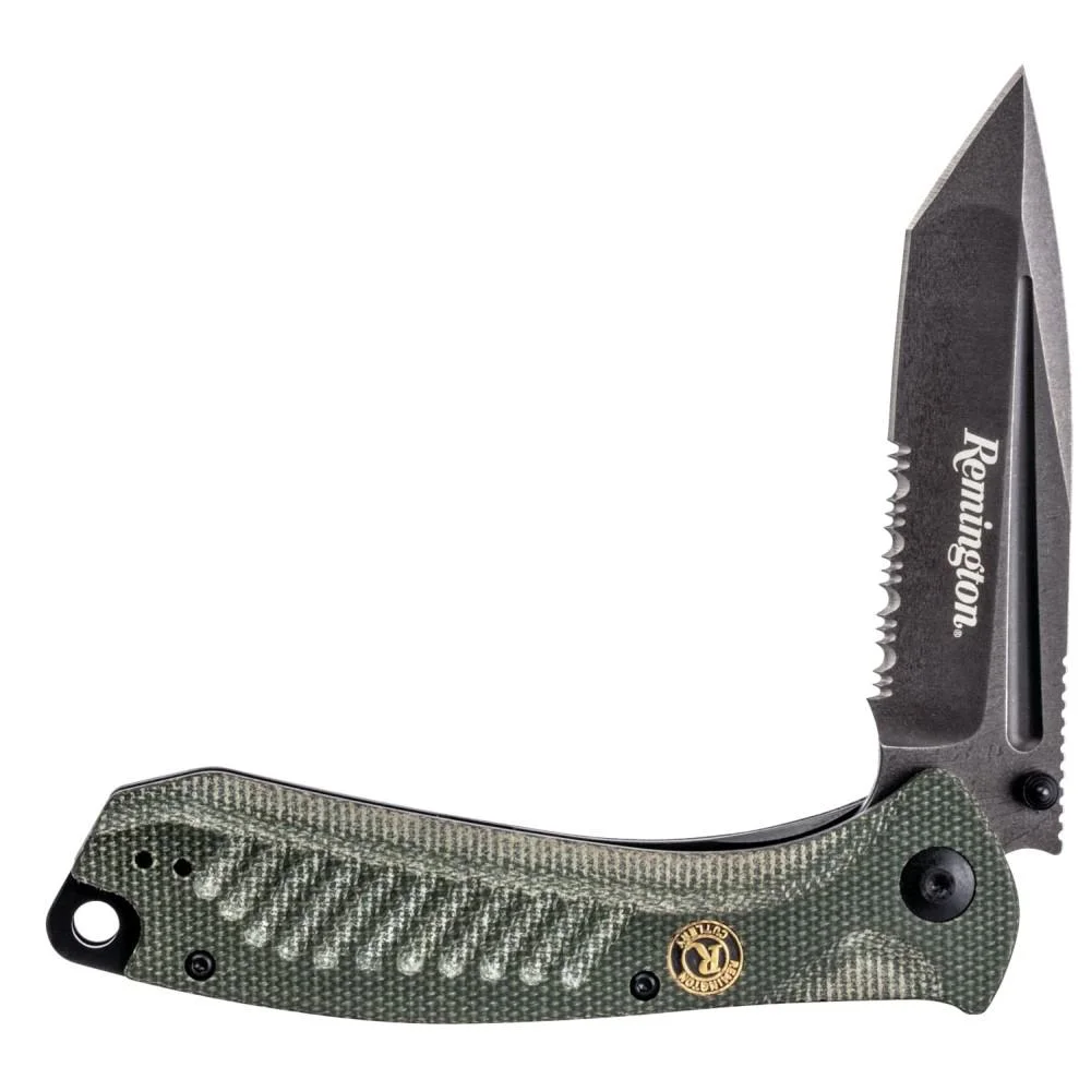 remington-edc-liner-lock-folding-knife-primary Remington EDC Liner Lock Folding Knife 5" Tanto Blade Green