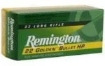 Remington Arms Co. Inc. Remington Golden Bullet Rimfire Ammunition .22 LR 36 gr PLHP 1280 fps 50/ct - alternate view 2