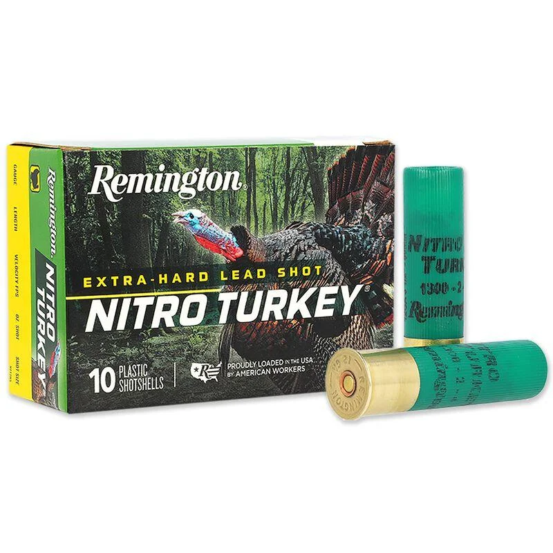 remington-nitro-turkey-loads-12-ga-3-1-2-in-2-oz-6-1300-fps-10-ct-primary-1 Remington Arms Co. Inc. Remington Nitro Turkey Loads 12 ga 3-1/2 in 2 oz #6 1300 fps 10/ct