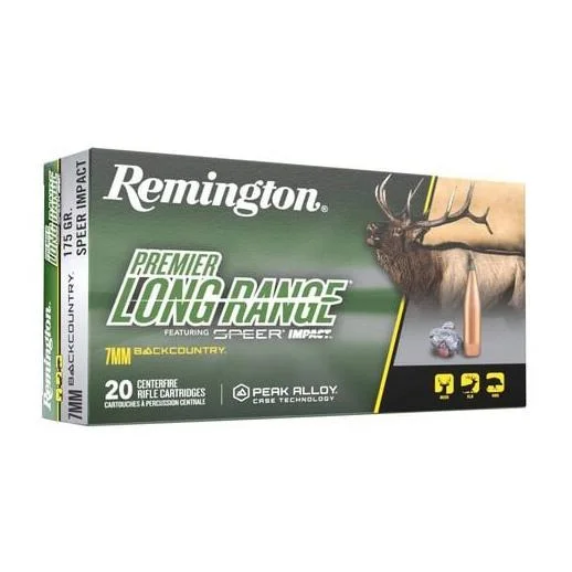 Remington Arms Co. Inc. Remington Premier Long Range Rifle Ammunition 7mm Backcountry 175gr PT 3125 fps 20/ct