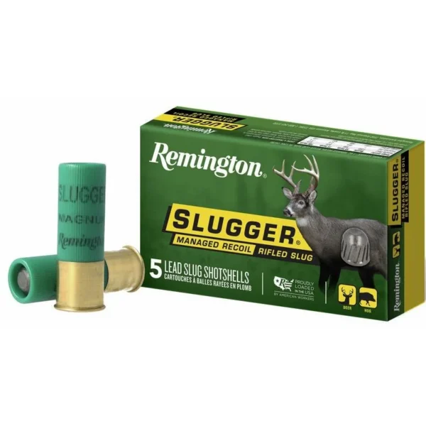 Remington Slugger Managed-Recoil Rifled Slug 12 ga 2 3/4" 1 oz 1200 fps 100/ct Case (20 boxes of 5/ct)