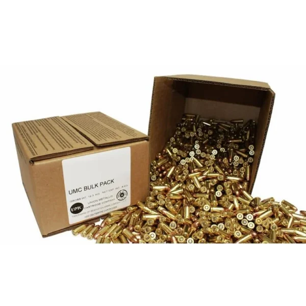 Remington Arms Co. Inc. Remington UMC Handgun Ammunition 9mm Luger 115 gr FMJ 1145 fps 1000/ct (Bulk)