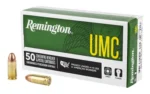 Remington Arms Co. Inc. Remington UMC Handgun Ammunition 9mm Luger 124 gr. FMJ 1110 fps 50/ct - alternate view 3