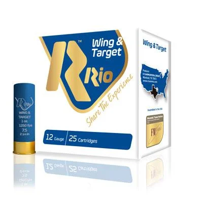 Rio Outdoors Corp Rio Wing & Target Shotshells 12ga 1oz 2-3/4" 1250 fps #8 250/ct Case (10 25/ct)