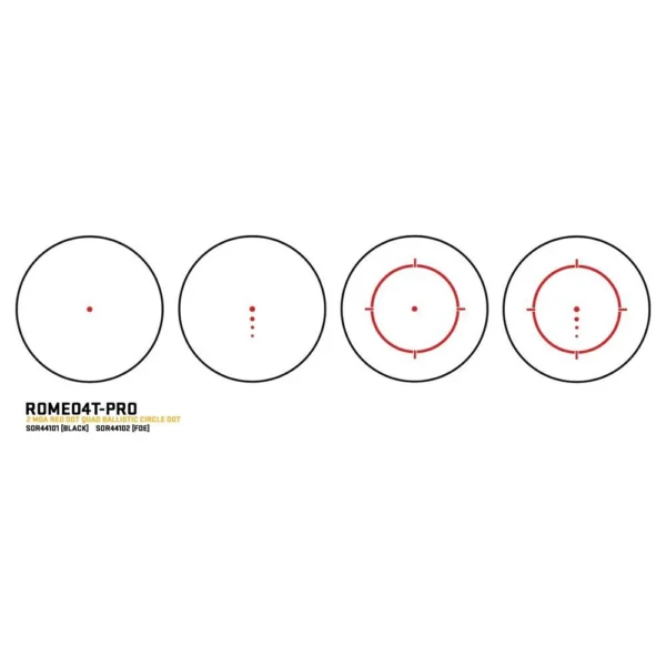 Sig Sauer ROMEO 4T-PRO Red Dot Sight Ballistic Circle Dot 0.5 Adj Illum Black