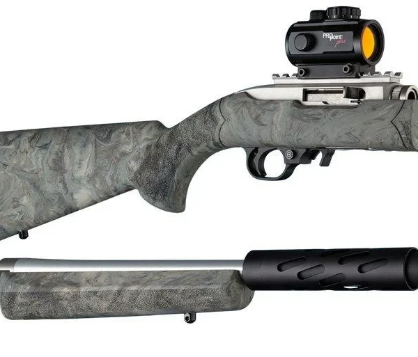 Hogue Inc. Hogue Ruger 10-22 Takedown Rub. OM Stock w/Standard Barrel Chan. Ghillie Green