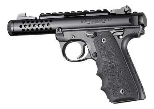 Hogue Inc. Hogue Ruger 22/45 MKIV Rubber Grip with Finger Grooves Black