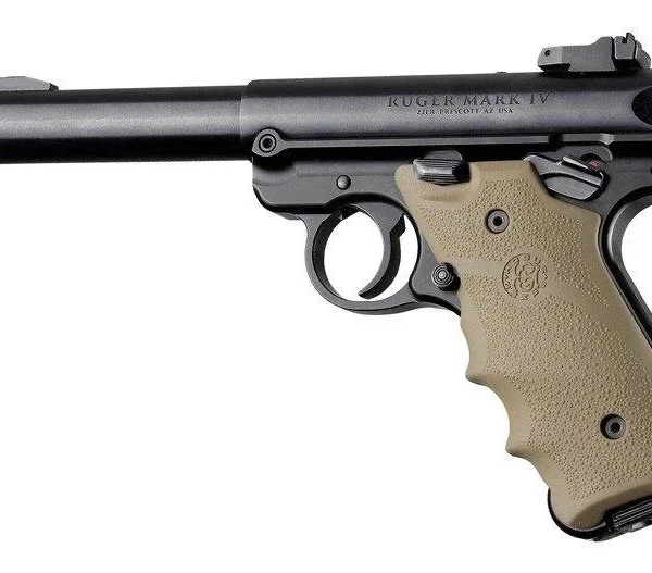 Hogue Inc. Ruger MKIV Rubber Grip with Finger Grooves Flat Dark Earth