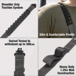 The Allen Company Inc. Allen Ruger Trak Web Rifle Sling with Swivels 36" Grey - alternate view 3