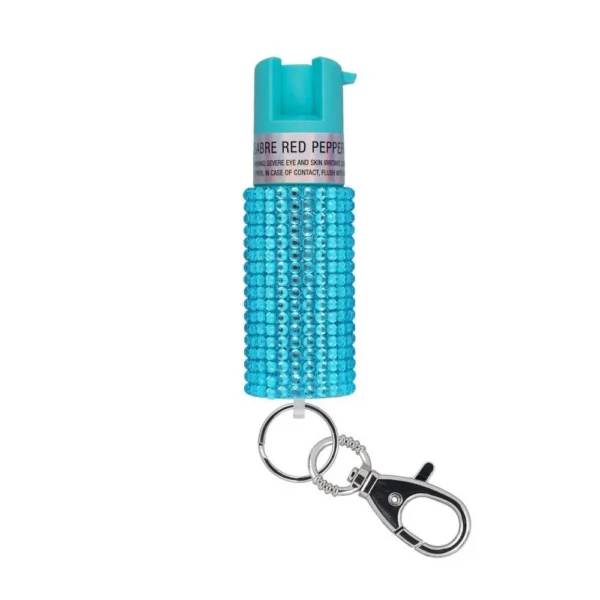 SABRE JEWELED SPRAY W/KEY RING TEAL