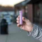 Security Equipment Corporation Sabre Mighty Discreet Pepper Spray with Snap Clip Keychain Lavender - alternate view 2
