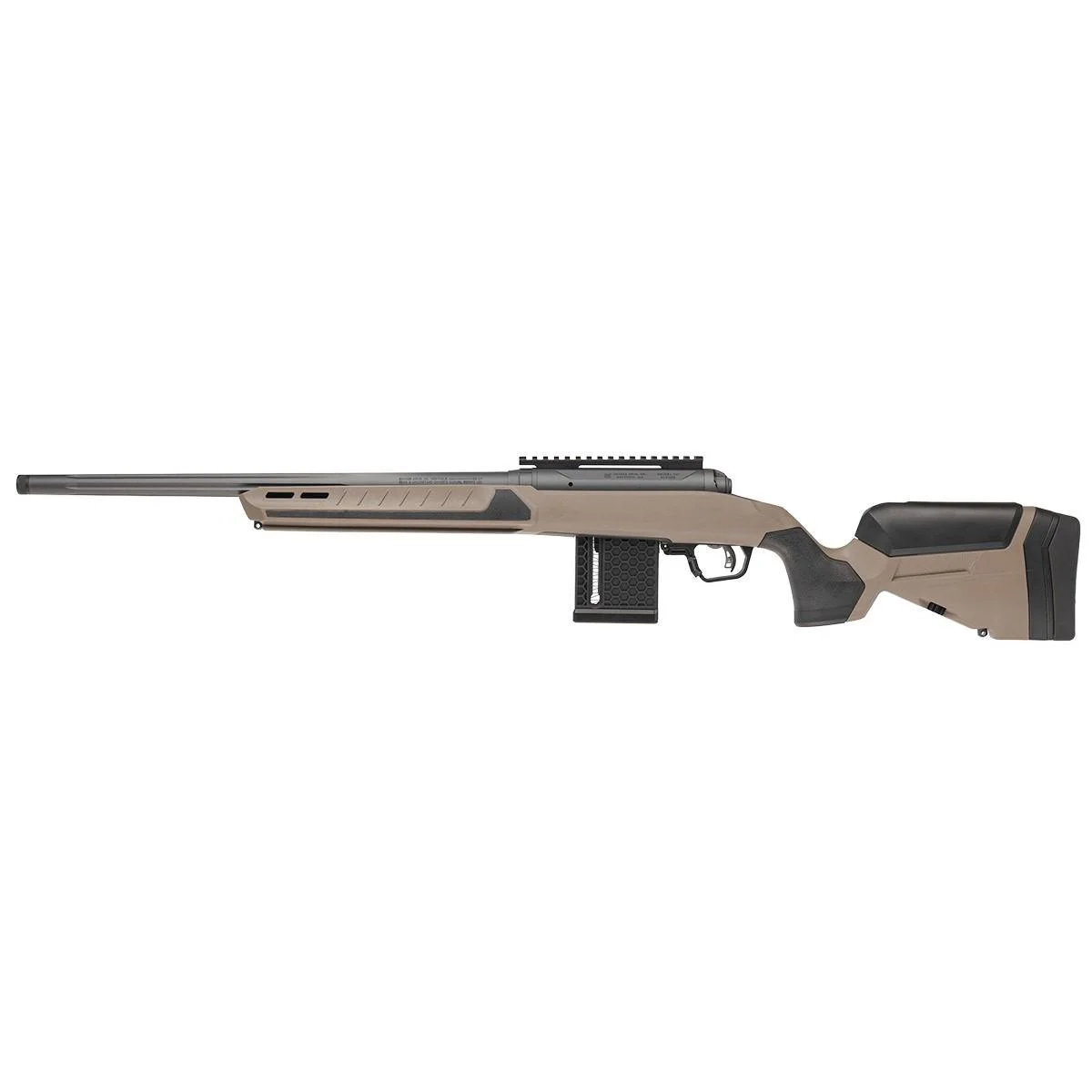 savage-arms-110-rf-core-tactical-22lr-primary Savage Arms 110 RF Core Tactical Rifle .22 LR 10rd Magazine 20'' Threaded Barrel Coyote Tan Stock