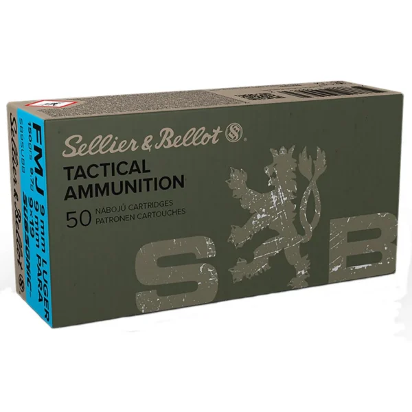 Mag-Tech/Sellier- Bellot Sellier & Bellot Subsonic Handgun Ammunition 9mm Luger 150gr FMJ 1000 fps 20/ct