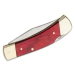 Battenfeld Knives Schrade Uncle Henry Smokey Lockback Folding Knife 2-7/8" Clip Point Blade Wood with Leather Sheath