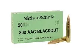 Mag-Tech/Sellier- Bellot Sellier-Bellot Subsonic Rifle Ammunition .300 Blackout 200 gr FMJ 1060 fps 20/ct