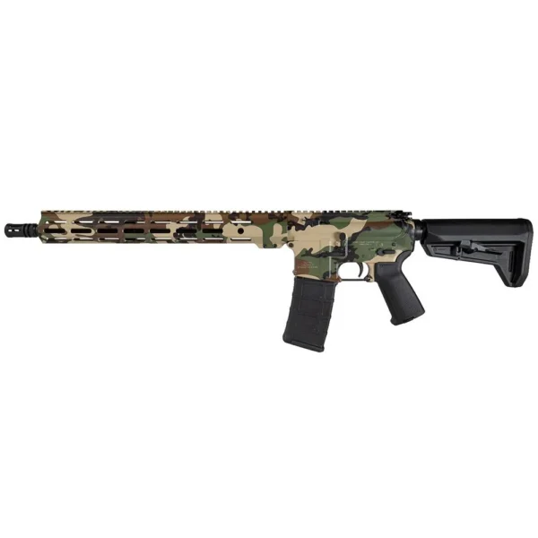 Shark Coast Tactical "M81 Woodland" Rifle 5.56mm 30rd Magazine 16" Barrel 15" M-LOK Handguard