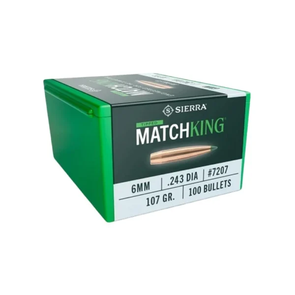 Sierra Bullets Sierra Tipped MatchKing Rifle Bullets 6mm 107 gr TMK 500/ct