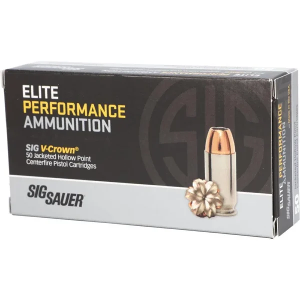 Sig Sauer Sig Elite V-Crown Handgun Ammunition .40 S&W 180 gr JHP 985 fps 50/ct