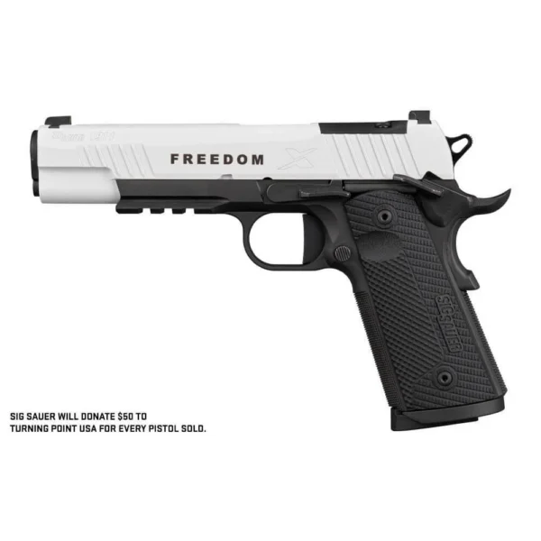 Sig Sauer SIG 1911-X Freedom Handgun .45 ACP 5" 8rd Magazines(2) Two-Tone White on Black Optic Ready