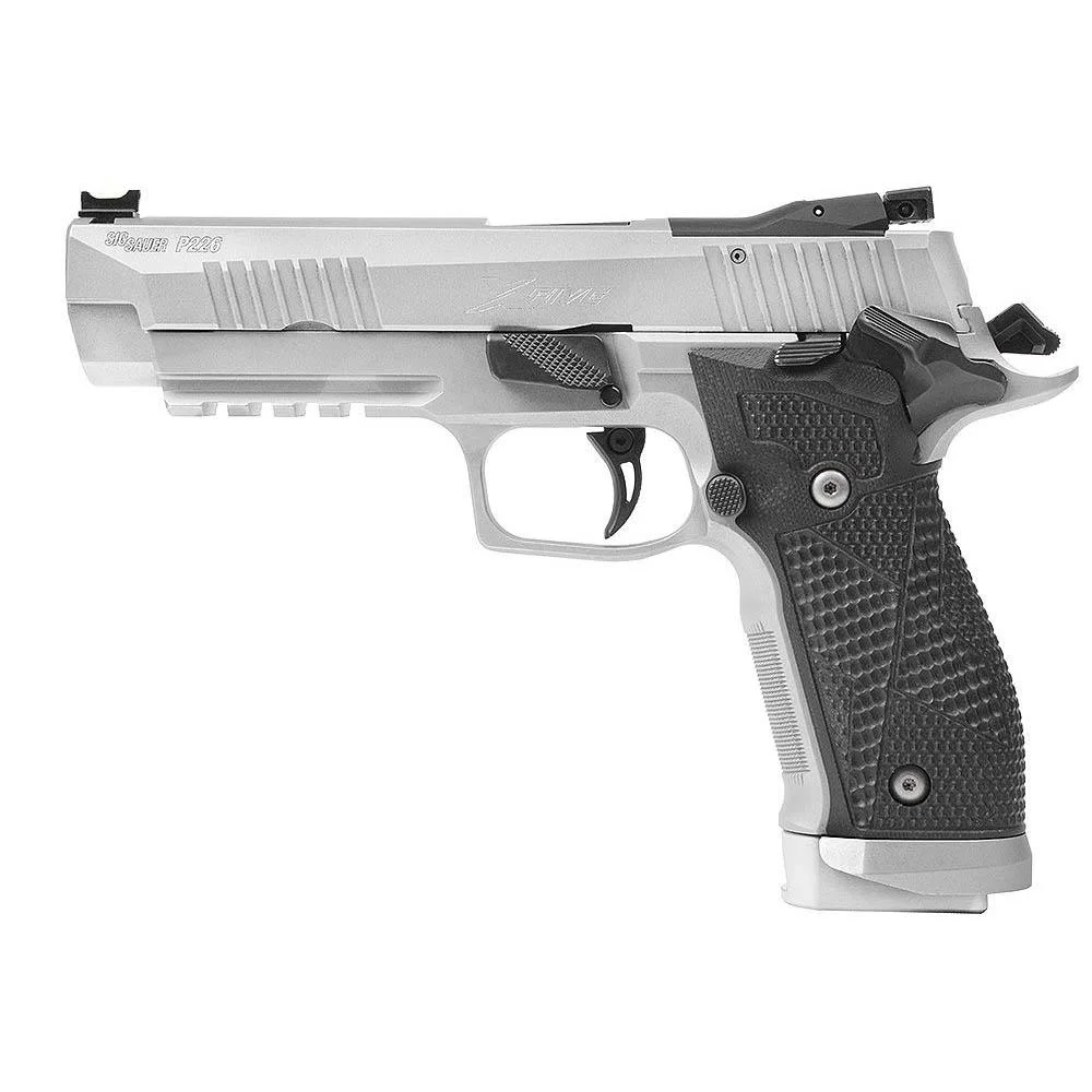 sig-sauer-p226-xfive-9mm-pistol-primary Sig Sauer P226 XFIVE Handgun 9mm Luger 20rd Magazines(3) 5" Barrel Stainless Steel Frame Hogue Grips