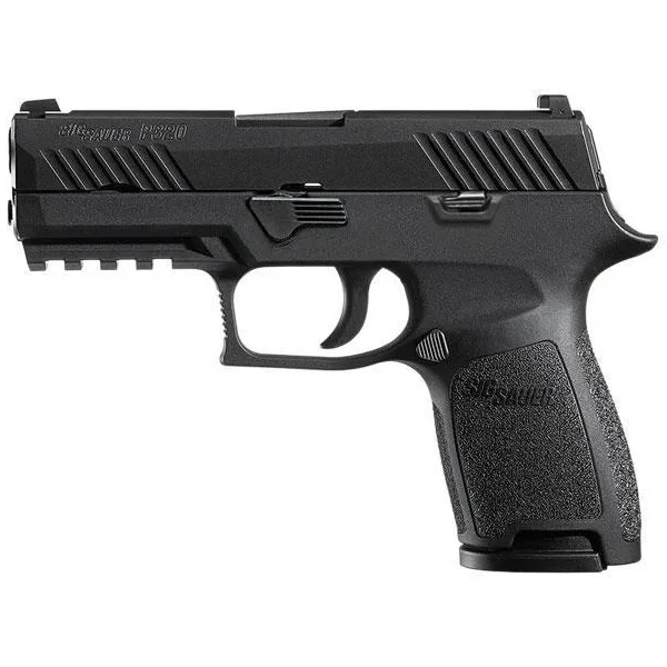 Sig Sauer P320 Compact Handgun 9mm Luger 10rd Magazines 3.9" Barrel Nitron Finish Siglite Sights MA Compliant Manual Safety