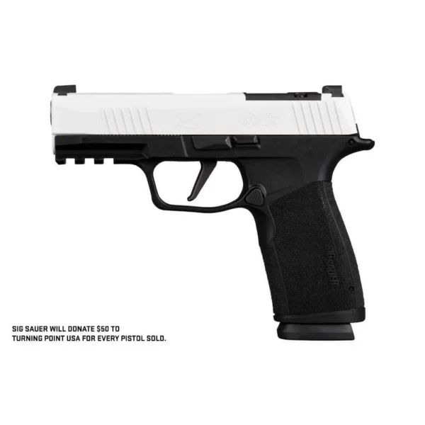 Sig Sauer SIG P365-XMacro Freedom Handgun 9mm luger 17rd Magazines(2) 3.7" Barrel Two-Tone White on Black Optic Ready