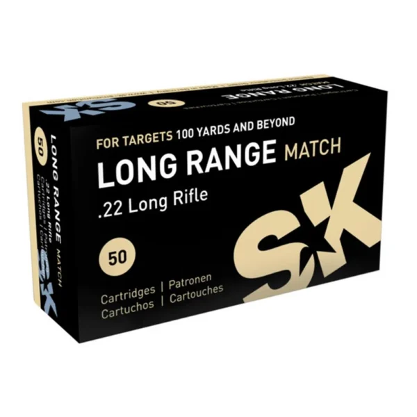 SK SK Long Range Match Rimfire Ammunition .22 LR 40 gr LRN 1106 fps 50/ct