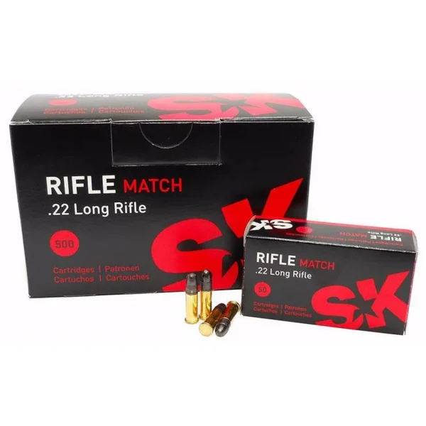 SK SK Rifle Match Rimfire Ammunition .22 LR 40 gr 1073 fps 50/ct
