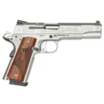 Smith & Wesson Inc. Smith & Wesson 1911 Engraved Handgun .45 ACP 8rd Magazine 5" Barrel Engraved Silver with Wood Grip