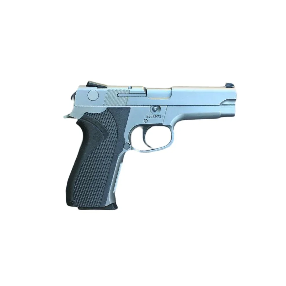 smith-wesson-5946tsw-9mm-used-primary Smith & Wesson Inc. Smith & Wesson 5946TSW Handgun 9mm Luger 10rd Magazine 4" Barrel Silver with Black Grips USED