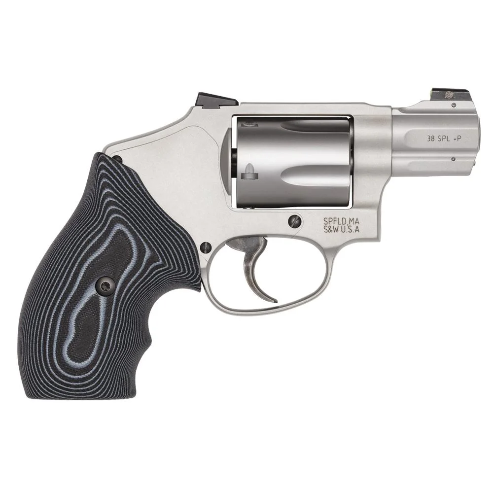 smith-wesson-642-38-special-primary Smith & Wesson Inc. USED Smith & Wesson 642 J-Frame Handgun .38 S&W Spl 5rd Capacity 1.88" Barrel Silver with Black