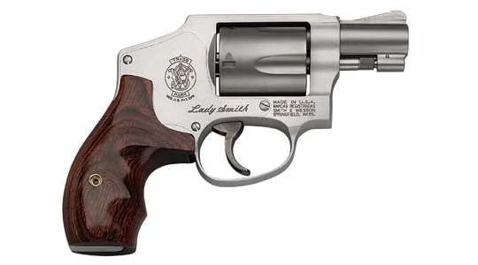 smith-wesson-642-38-spl-jframe-primary Smith & Wesson Inc. Smith & Wesson J-Frame Model 642 LS Ladysmith Handgun .38 Spl 5rd Capacity 1.88" Barrel Silver with Wood