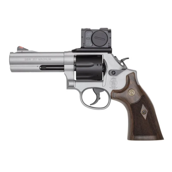 Smith & Wesson Inc. S&W 686 Plus Spec Series R Bundle 357 Mag 7rd Capacity 4.12" Barrel Titanium Cerakote w/ACRO P-2 Bag Moon