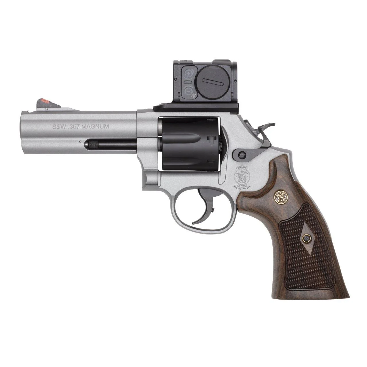 smith-wesson-686-plus-spec-series-r-357-mag-primary Smith & Wesson Inc. S&W 686 Plus Spec Series R Bundle 357 Mag 7rd Capacity 4.12" Barrel Titanium Cerakote w/ACRO P-2 Bag Moon