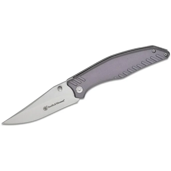 Battenfeld Knives Smith & Wesson Black Ops Folding Knife 3-1/2" Clip Point Blade Slate Grey